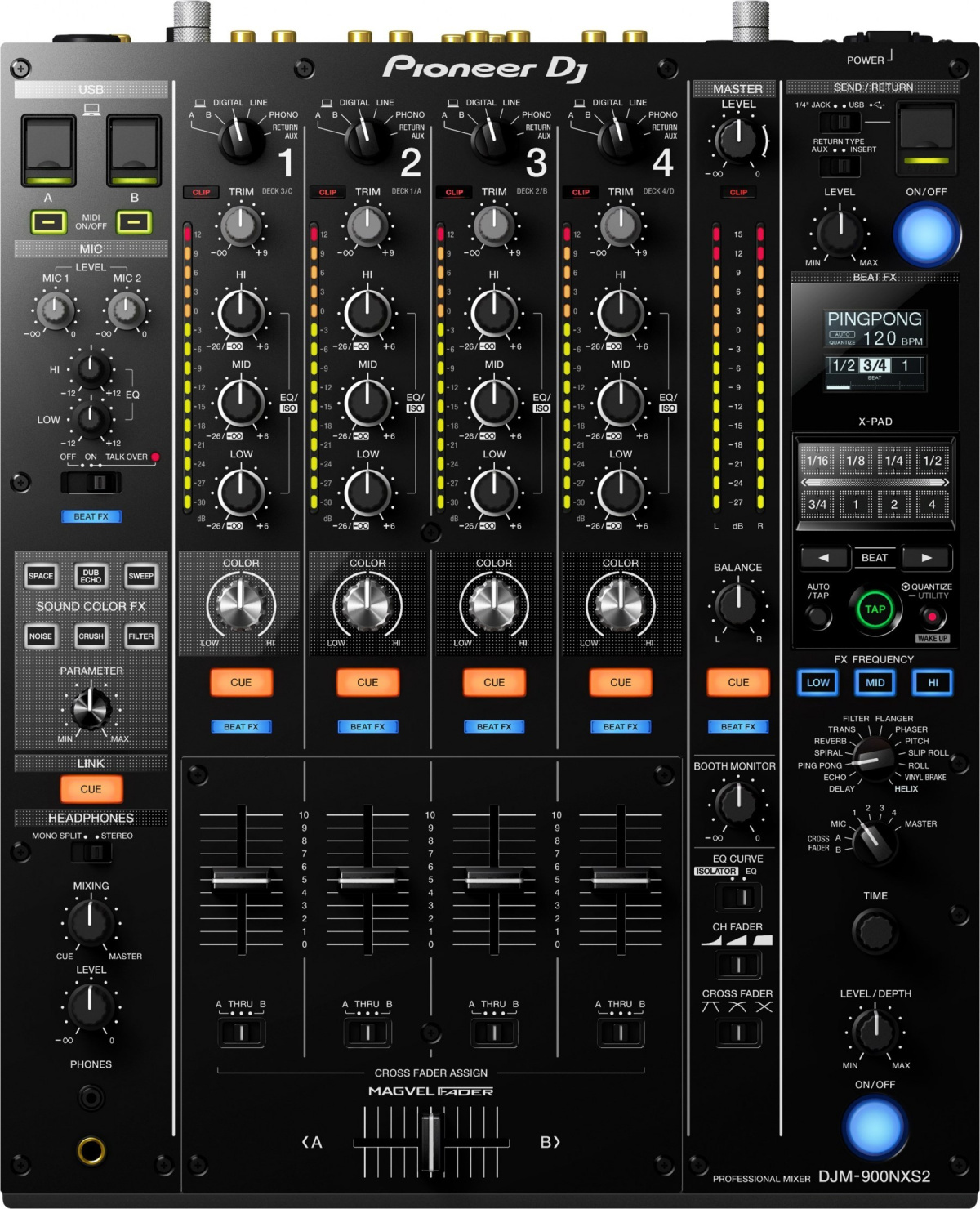 PioneerDJ DJM-900NXS2 4 kanałowy DJ mixer PioneerDJ DJM-900NXS2 4 kanałowy DJ mixer