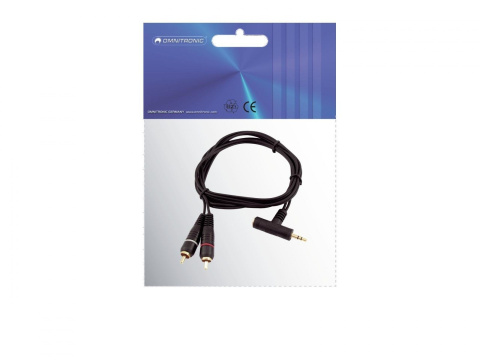 3.5mm jack stereo/2xRCA 1.5m Omnitronic 3.5mm jack stereo/2xRCA 1.5m Omnitronic
