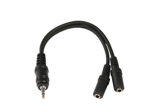 Przejściówka adapter 3.5 Jack/2xJack 0.1m OMNITRONIC Przejściówka adapter 3.5 Jack/2xJack 0.1m OMNITRONIC