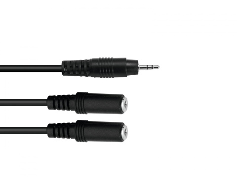 Przejściówka adapter 3.5 Jack/2xJack 0.1m OMNITRONIC Przejściówka adapter 3.5 Jack/2xJack 0.1m OMNITRONIC