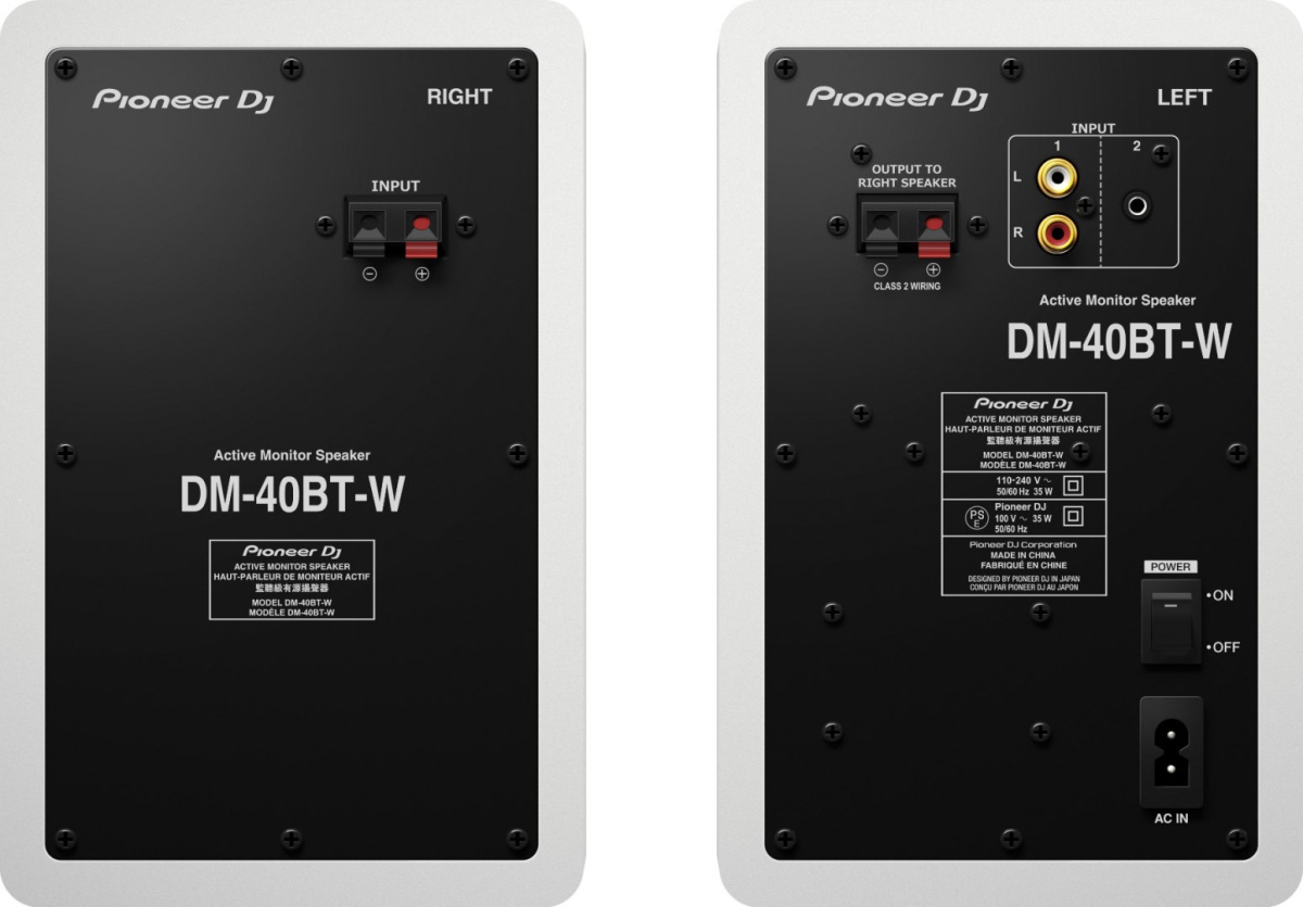 PioneerDJ DM-40BT-W aktywne monitory DJ Bluetooth PioneerDJ DM-40BT-W aktywne monitory DJ Bluetooth