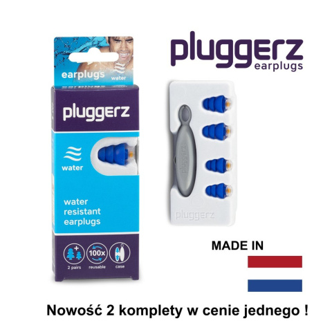 Pluggerz Uni Fit Water - zatyczki, stopery do pływania 4 sztuki