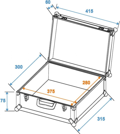 ROADINGER case uniwersalny 375 x 285 x 70 mm FOAM czarny GR-5 ROADINGER case uniwersalny 375 x 285 x 70 mm FOAM czarny GR-5