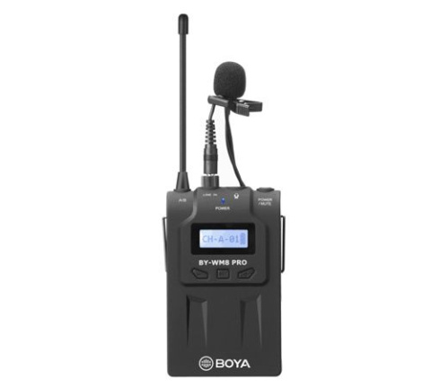 BOYA BY-WM8 PRO-K1 to bezprzewodowy zestaw mikrofon krawatowy z nadajnikiem oraz odbiornik do kamer, aparatów BOYA BY-WM8 PRO-K1 to bezprzewodowy zestaw mikrofon krawatowy z nadajnikiem oraz odbiornik do kamer, aparatów