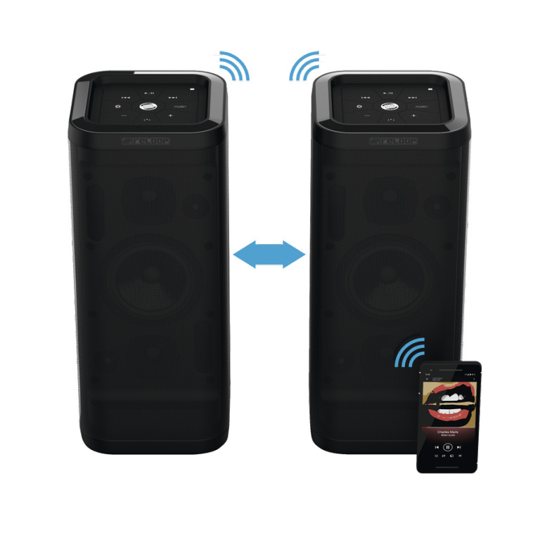 Reloop Groove Blaster BT przenośny głośnik z wysokim ciśnieniem akustycznym (SPL) i masywnym basem. Reloop Groove Blaster BT przenośny głośnik z wysokim ciśnieniem akustycznym (SPL) i masywnym basem.