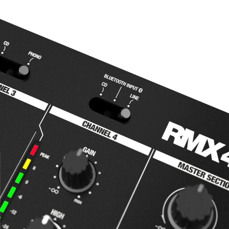 Reloop RMX-44 BT 4-kanałowy mikser klubowy Bluetooth Reloop RMX-44 BT 4-kanałowy mikser klubowy Bluetooth