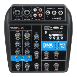 DNA MIX 4U mikser audio USB MP3 Bluetooth 4 kanały