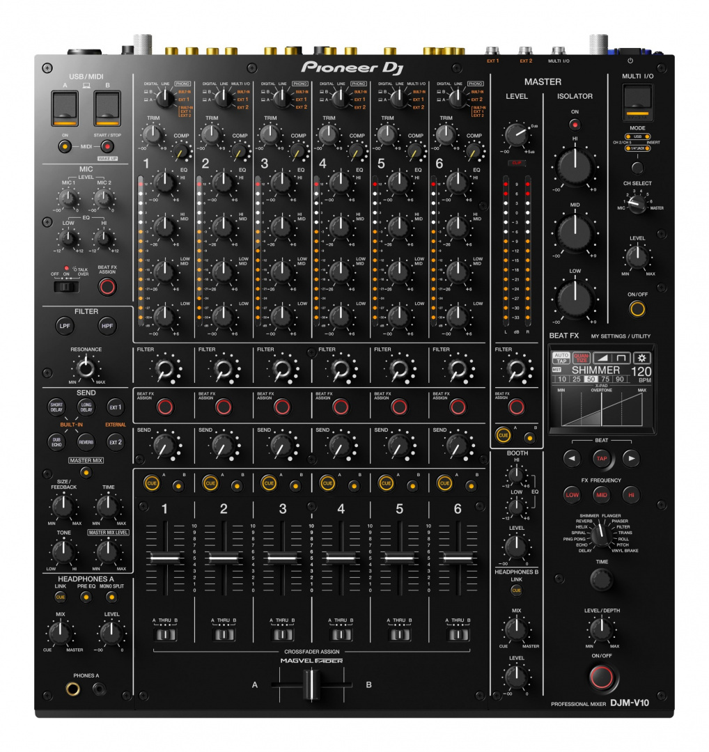 PioneerDJ DJM-V10 6-kanałowy mikser dla profesjonalnych DJ-ów w kreatywnym stylu PioneerDJ DJM-V10 6-kanałowy mikser dla profesjonalnych DJ-ów w kreatywnym stylu