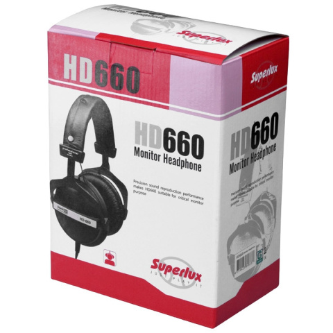 SUPERLUX HD660 SŁUCHAWKI ZAMKNIĘTE MONITORY