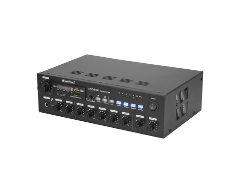 OMNITRONIC CPZ-120P - 4-strefowy monofoniczny wzmacniacz miksujący PA, odtwarzacz MP3, Bluetooth, przełączanie stref, 120 W OMNITRONIC CPZ-120P - 4-strefowy monofoniczny wzmacniacz miksujący PA, odtwarzacz MP3, Bluetooth, przełączanie stref, 120 W