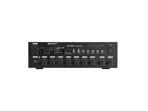 OMNITRONIC CPZ-120P - 4-strefowy monofoniczny wzmacniacz miksujący PA, odtwarzacz MP3, Bluetooth, przełączanie stref, 120 W OMNITRONIC CPZ-120P - 4-strefowy monofoniczny wzmacniacz miksujący PA, odtwarzacz MP3, Bluetooth, przełączanie stref, 120 W