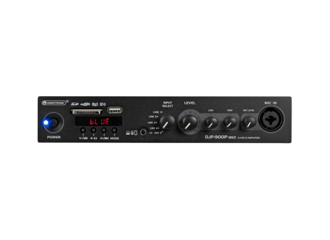 OMNITRONIC DJP-900P MK2 Class D wzmacniacz miksujący z odtwarzaczem + Bluetooth OMNITRONIC DJP-900P MK2 Class D wzmacniacz miksujący z odtwarzaczem + Bluetooth