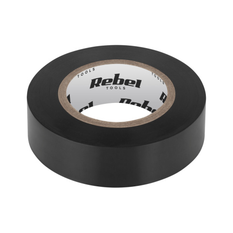 Taśma izolacyjna klejąca REBEL (0,13 mm x 19 mm x 10 yd) czarna Taśma izolacyjna klejąca REBEL (0,13 mm x 19 mm x 10 yd) czarna