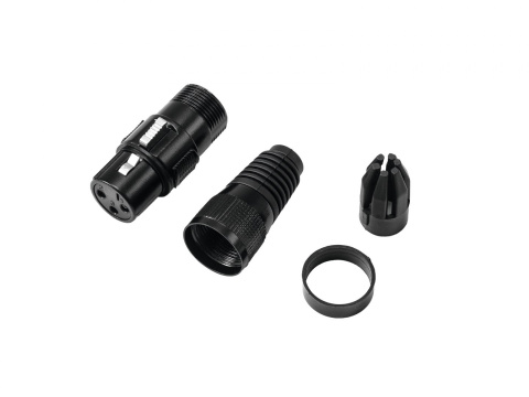 Wtyk XLR OMNITRONIC żeński 3pin czarna obudowa Wtyk XLR OMNITRONIC żeński 3pin czarna obudowa