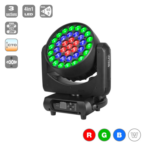2x głowica ruchoma Flash EVENT - WashRING600 ( zestaw+ kufer )