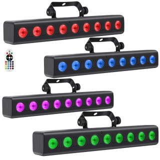 LIGHT4ME DECO BAR 8 RGBW listwa oświetleniowa dekoracja światłem wall washer 9x4W LED pilot bezprzewodowy