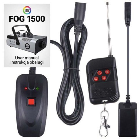 LIGHT4ME FOG 1500 wytwornica dymu mgły pilot LIGHT4ME FOG 1500 wytwornica dymu mgły pilot