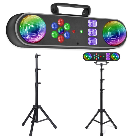 MAGIC BAR 2 multiefekt świetlny na imprezę Magic Ball biały stroboskop UV 2x laser R/G pilot bezprzewodowy statyw zestaw MAGIC BAR 2 multiefekt świetlny na imprezę Magic Ball biały stroboskop UV 2x laser R/G pilot bezprzewodowy statyw zestaw