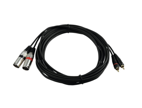 OMNITRONIC AdapterKabel 2xXLR(M)/2xRCA 6m bk OMNITRONIC AdapterKabel 2xXLR(M)/2xRCA 6m bk