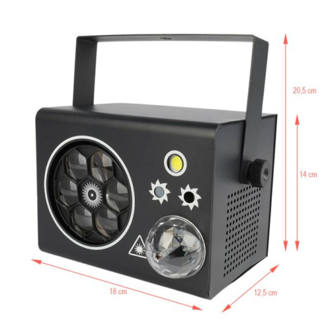 PARTY BOX V2 efekt disco LED ball laser stroboskop gobo PARTY BOX V2 efekt disco LED ball laser stroboskop gobo