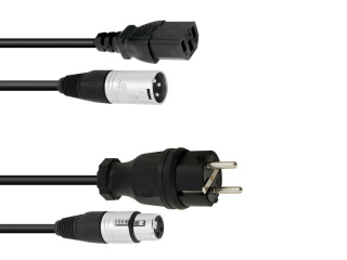 PSSO kabel hybrydowy XLR elektryczny 5m wtyki neutrik