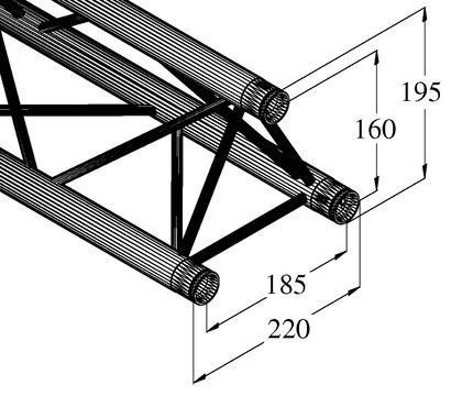 ALUTRUSS DECOLOCK DQ3-2500 3-Way Cross Beam - dystrybutor ALUTRUSS DECOLOCK DQ3-2500 3-Way Cross Beam - dystrybutor