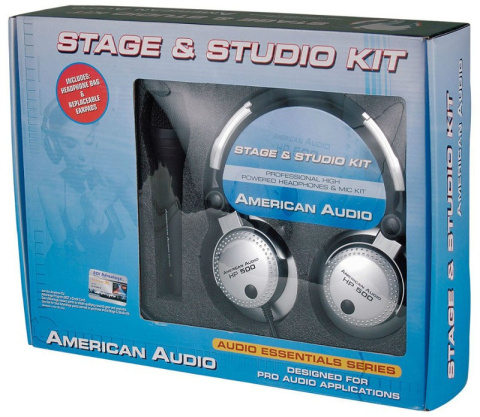 AMERICAN AUDIO - Stage & Studio Kit zestaw mikrofon + słuchawki AMERICAN AUDIO - Stage & Studio Kit zestaw mikrofon + słuchawki