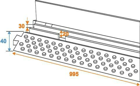 EUROLITE najazd kablowy dwu kanałowy 1010x240x45mm EUROLITE najazd kablowy dwu kanałowy 1010x240x45mm