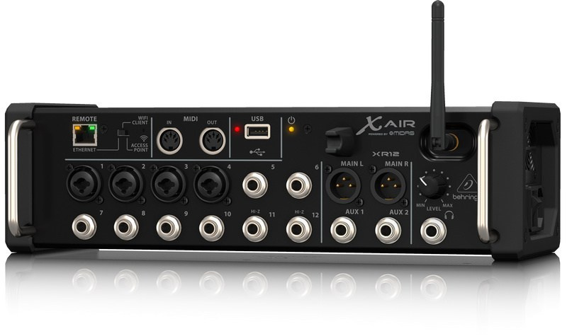 Behringer XR12 - 12-kanałowy mikser cyfrowy rack z routerem WiFi iPad/Android Behringer XR12 - 12-kanałowy mikser cyfrowy rack z routerem WiFi iPad/Android