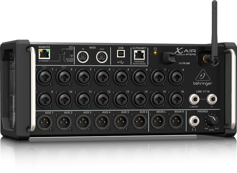 Behringer XR18 - 18-kanałowy mikser cyfrowy rack z routerem WiFi iPad/Android Behringer XR18 - 18-kanałowy mikser cyfrowy rack z routerem WiFi iPad/Android