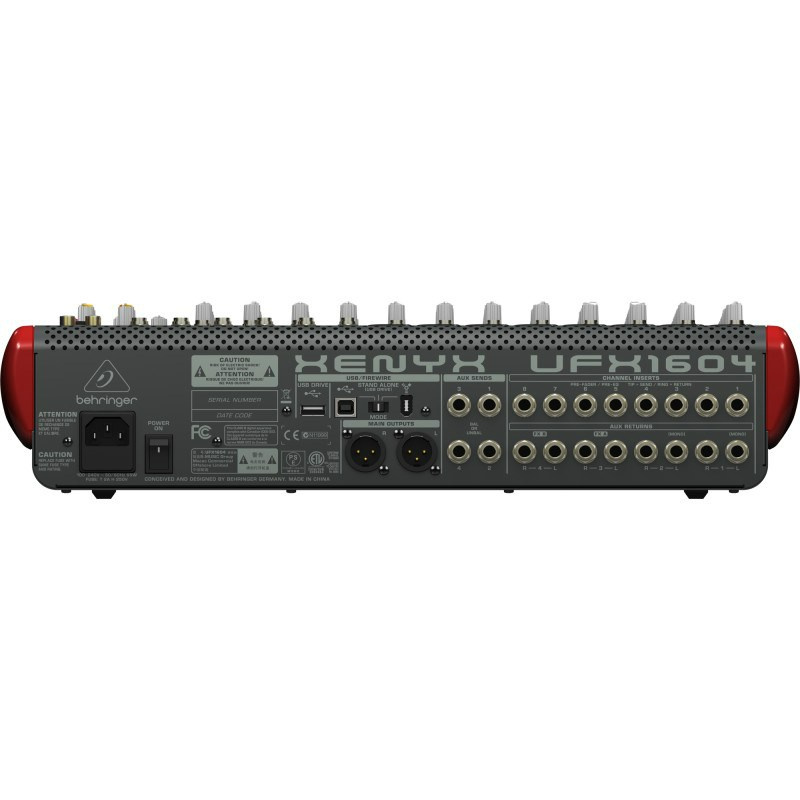 Behringer - UFX1604 mikser z interfejsem USB/Firewire Behringer - UFX1604 mikser z interfejsem USB/Firewire