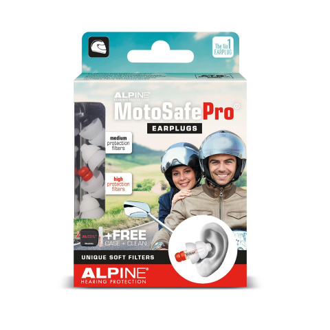 ALPINE Motosafe PRO - stopery, zatyczki dla motocyklistów ALPINE Motosafe PRO - stopery, zatyczki dla motocyklistów