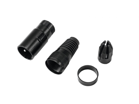 Wtyk XLR męski OMNITRONIC 3pin czarna obudowa Wtyk XLR męski OMNITRONIC 3pin czarna obudowa
