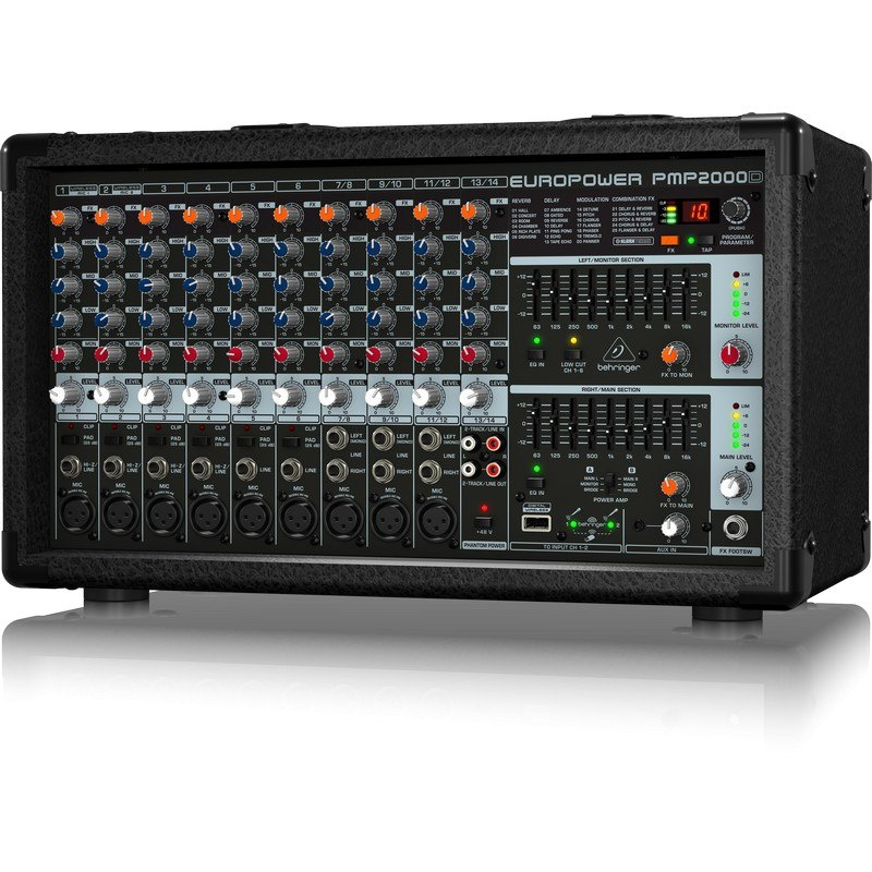 BEHRINGER EUROPOWER PMP2000D - powermikser z procesorem efektów BEHRINGER EUROPOWER PMP2000D - powermikser z procesorem efektów