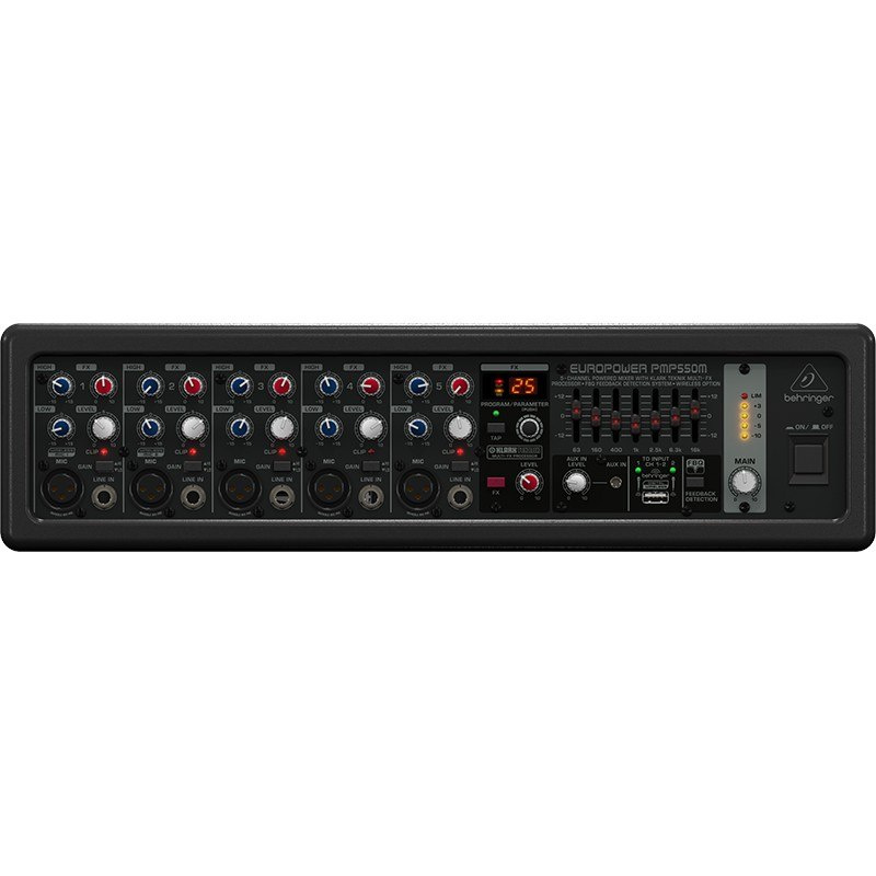 BEHRINGER EUROPOWER PMP550M - powermikser z procesorem efektów BEHRINGER EUROPOWER PMP550M - powermikser z procesorem efektów