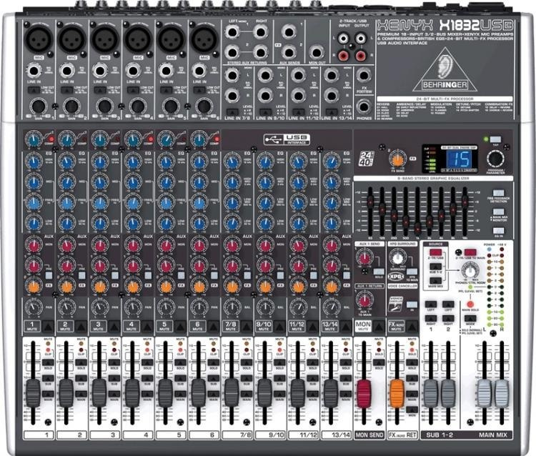 Behringer XENYX X1832USB - mikser audio z procesorem efektów i USB Behringer XENYX X1832USB - mikser audio z procesorem efektów i USB