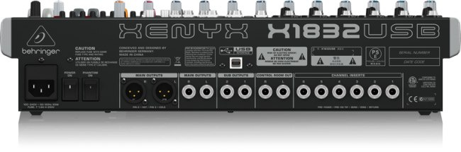 Behringer XENYX QX1832USB - mikser audio z procesorem efektów KLARK TEKNIK i USB Behringer XENYX QX1832USB - mikser audio z procesorem efektów KLARK TEKNIK i USB