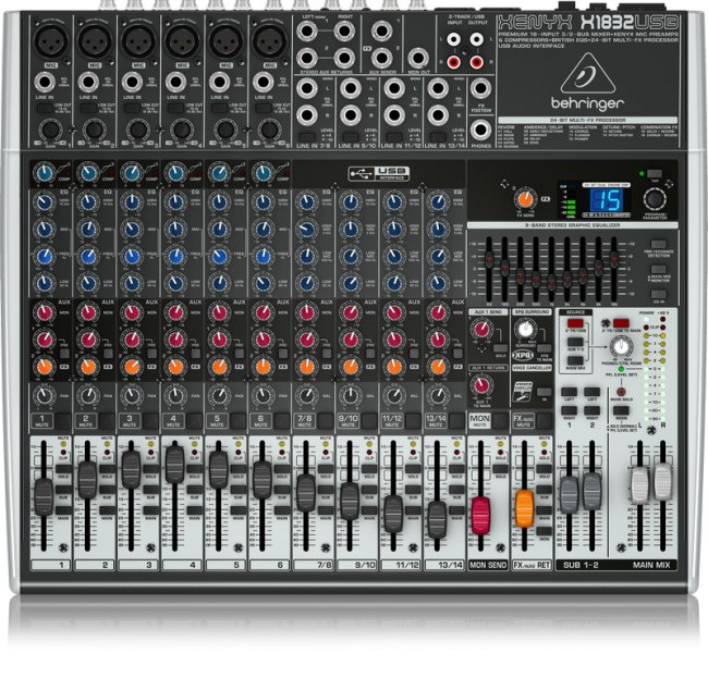Behringer XENYX QX1832USB - mikser audio z procesorem efektów KLARK TEKNIK i USB Behringer XENYX QX1832USB - mikser audio z procesorem efektów KLARK TEKNIK i USB