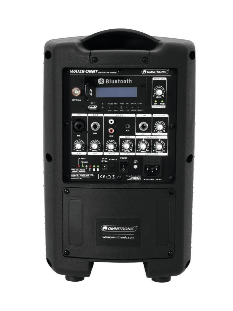 OMNITRONIC WAMS-08BT akumulatorowa kolumna z mikrofonem OMNITRONIC WAMS-08BT akumulatorowa kolumna z mikrofonem