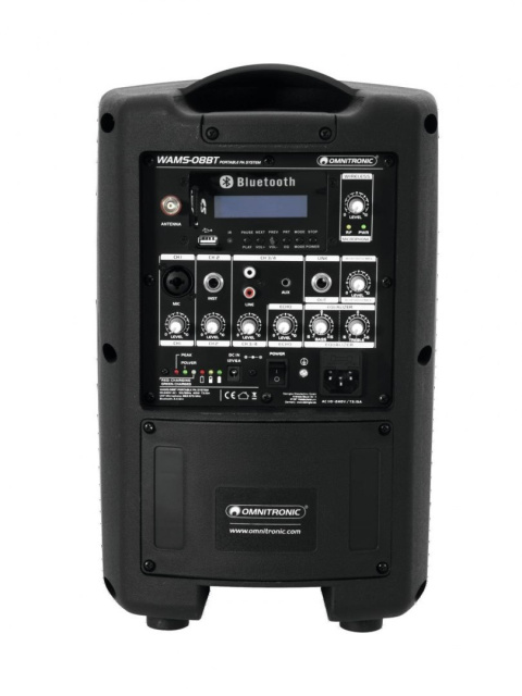 OMNITRONIC WAMS-08BT akumulatorowa kolumna z mikrofonem OMNITRONIC WAMS-08BT akumulatorowa kolumna z mikrofonem