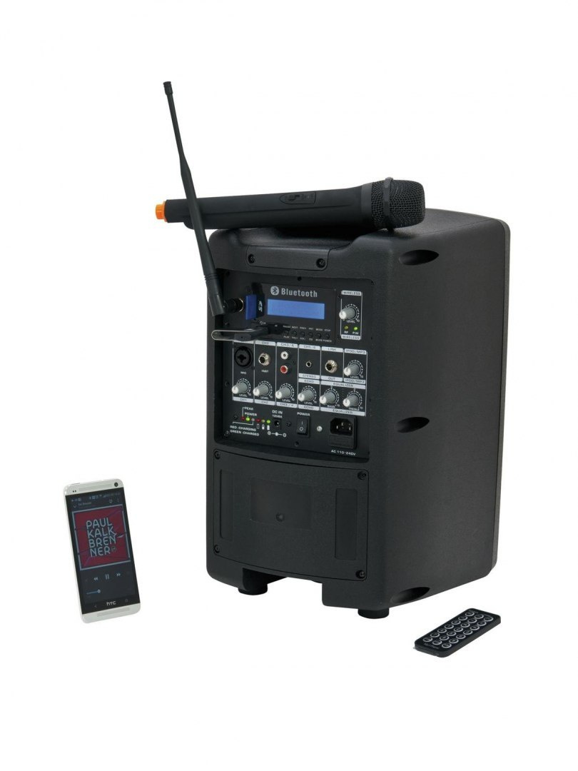 OMNITRONIC WAMS-08BT akumulatorowa kolumna z mikrofonem