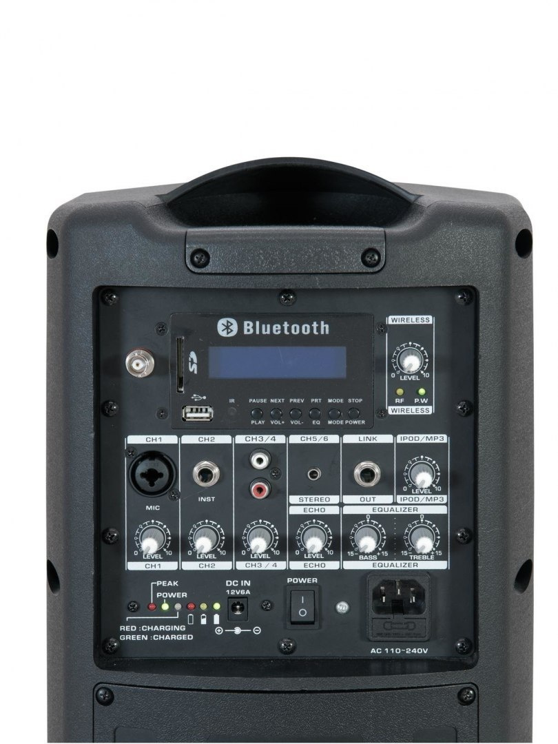 OMNITRONIC WAMS-08BT akumulatorowa kolumna z mikrofonem OMNITRONIC WAMS-08BT akumulatorowa kolumna z mikrofonem