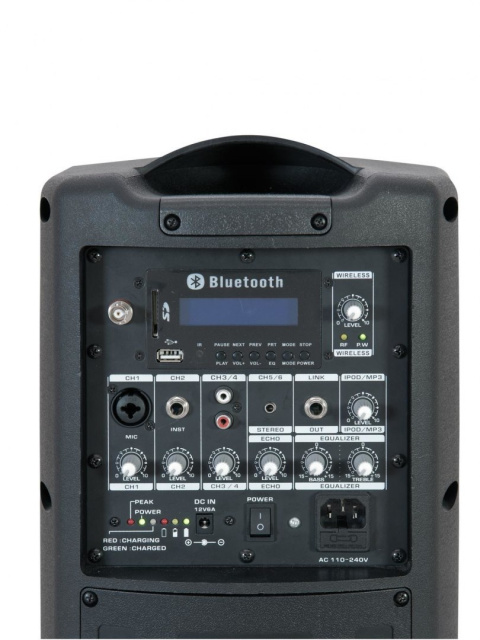 OMNITRONIC WAMS-08BT akumulatorowa kolumna z mikrofonem OMNITRONIC WAMS-08BT akumulatorowa kolumna z mikrofonem